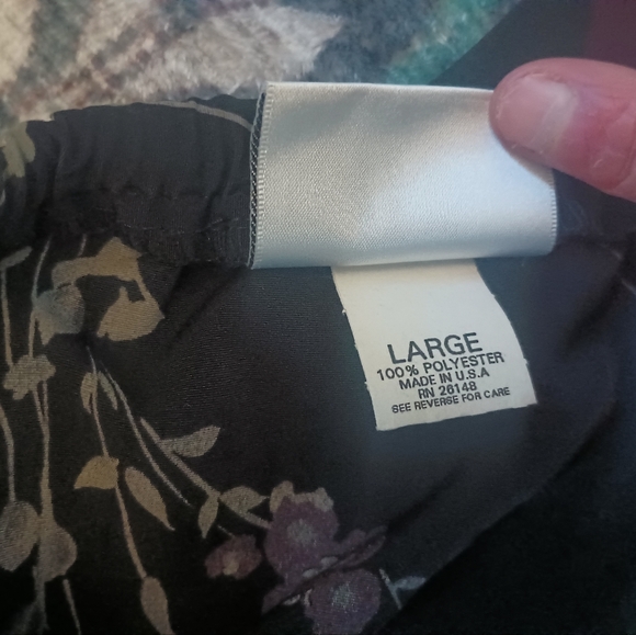 Fashion Bug Whimsigoth Dark Floral Maxi Skirt Large Cottage Fairy Grunge Vtg 90s - Picture 8 of 11